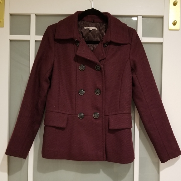 Gap WOOL Jacket. Size XS, maroon - Picture 1 of 10